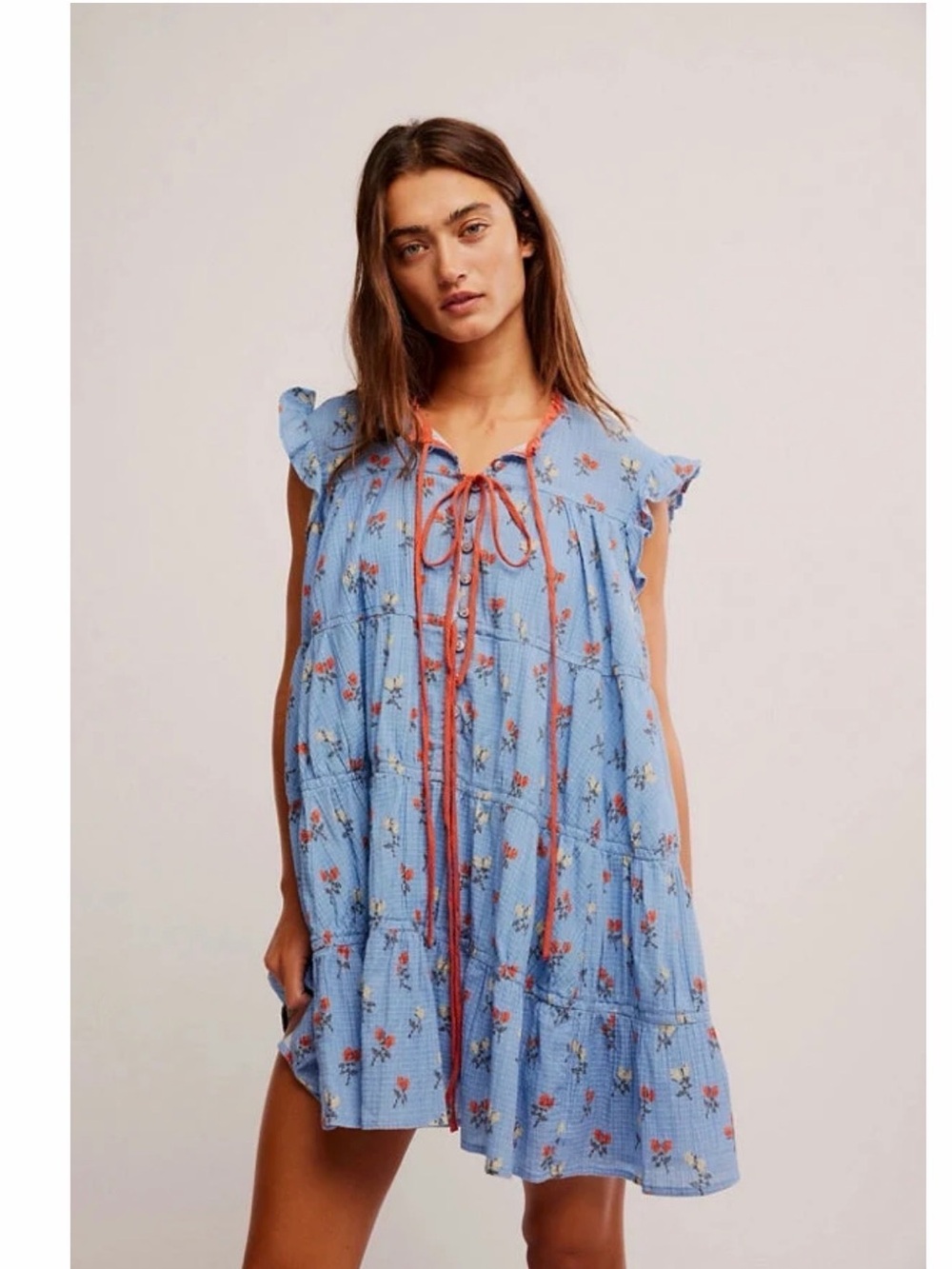 Free People Sundown Mini Dress /Allure Blue